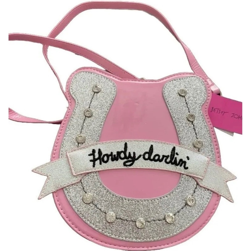 Betsey Johnson XOHOWDY Horseshoe Dolly Rhodeo Bag Rhinestone Howdy Darlin NWT